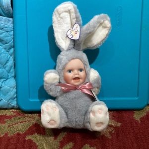 Geppeddo porcelain face bunny rabbit doll